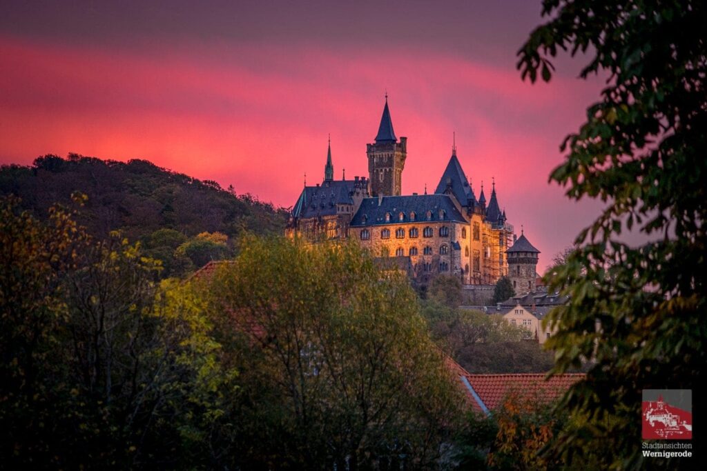 Schloß Wernigerode im Morgenrot