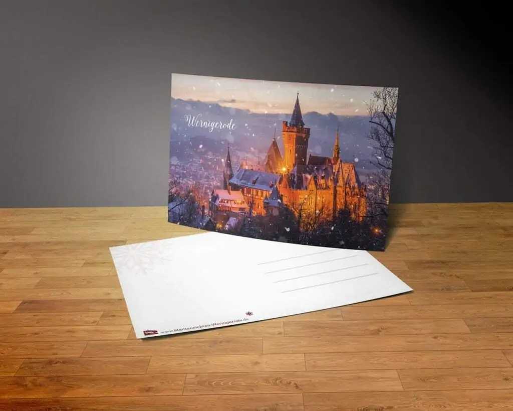 Schloß Wernigerode im Winter (Postkarte)