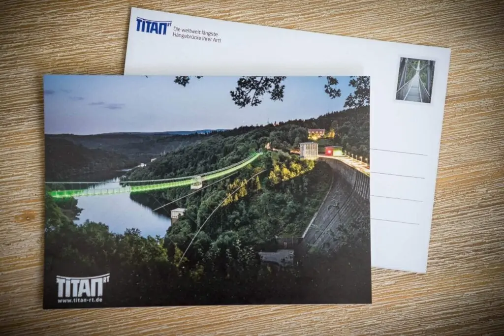 Hängebrücke Titan RT - Nachtaufnahme | Postkarte Stadtansichten Harzdrenalin