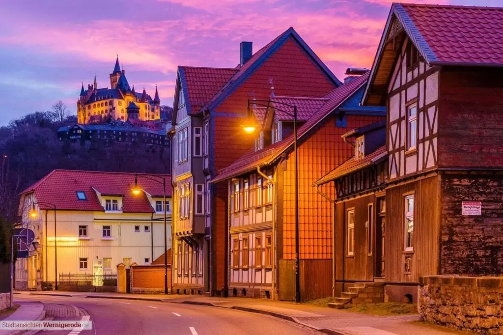 Morgenrot mit Schloßblick