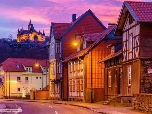 Morgenrot mit Schloßblick