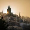 Schloss im Sonnenaufgang