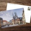 Postkarte Rathaus und Marktplatz im Sommer Postkarte Rathaus und Marktplatz im Sommer