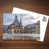 Postkarte Rathaus im Regen Postkarte Rathaus im Regen – Ansichtskarte der Stadtansichten Wernigerode