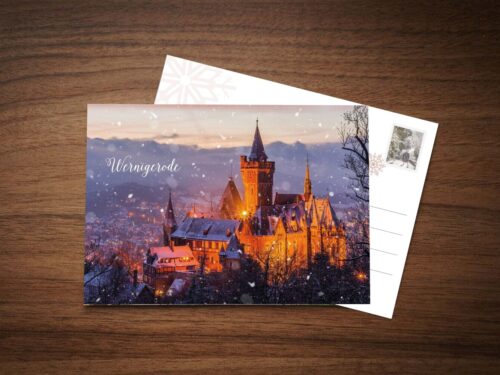 Postcard Wernigerode Castle in winter – picture postcard by Stadtansichten Wernigerode Postcard Wernigerode Castle in winter – picture postcard by Stadtansichten Wernigerode