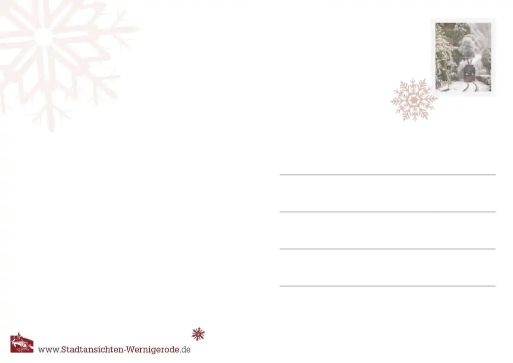 Schloß Wernigerode im Winter (Postkarte)