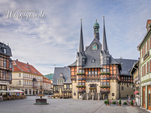 Historic town hall on the market square of Wernigerode