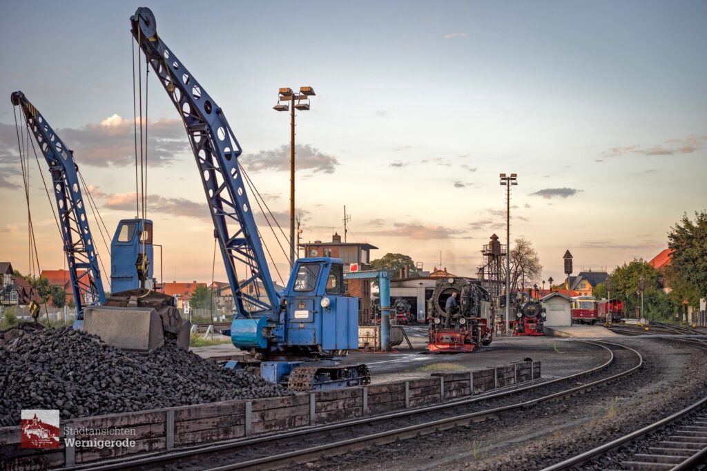 Cranes in the railway depot – Wernigerode Cranes in the railway depot – Wernigerode