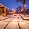 Bahnhof im Schnee bei Nacht – Wernigerode Bahnhof im Schnee bei Nacht – Wernigerode