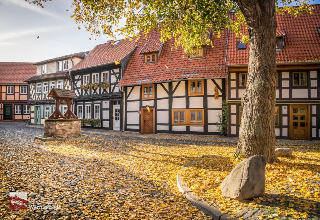 Brunnen im Herbstlaub – Wernigerode Brunnen im Herbstlaub – Wernigerode