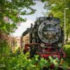 Steam locomotive in spring green – Wernigerode Steam locomotive in spring green – Wernigerode