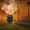 Dampflok im Herbstwald – Wernigerode Dampflok im Herbstwald – Wernigerode