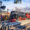 Dampfzug im Bahnhof – Wernigerode Dampfzug im Bahnhof – Wernigerode