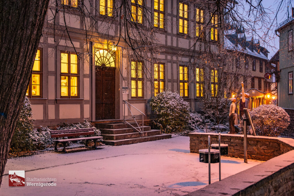 Fachwerkhaus am Winterabend – Wernigerode