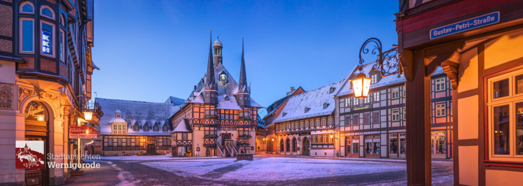 Marktplatz-Panorama im Winter – Wernigerode Marktplatz-Panorama im Winter – Wernigerode