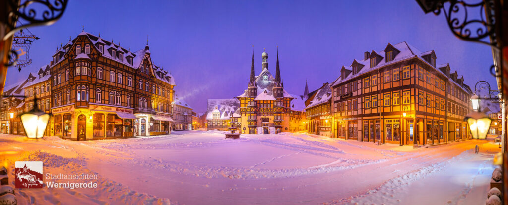Marktplatz im Tiefschnee – Wernigerode