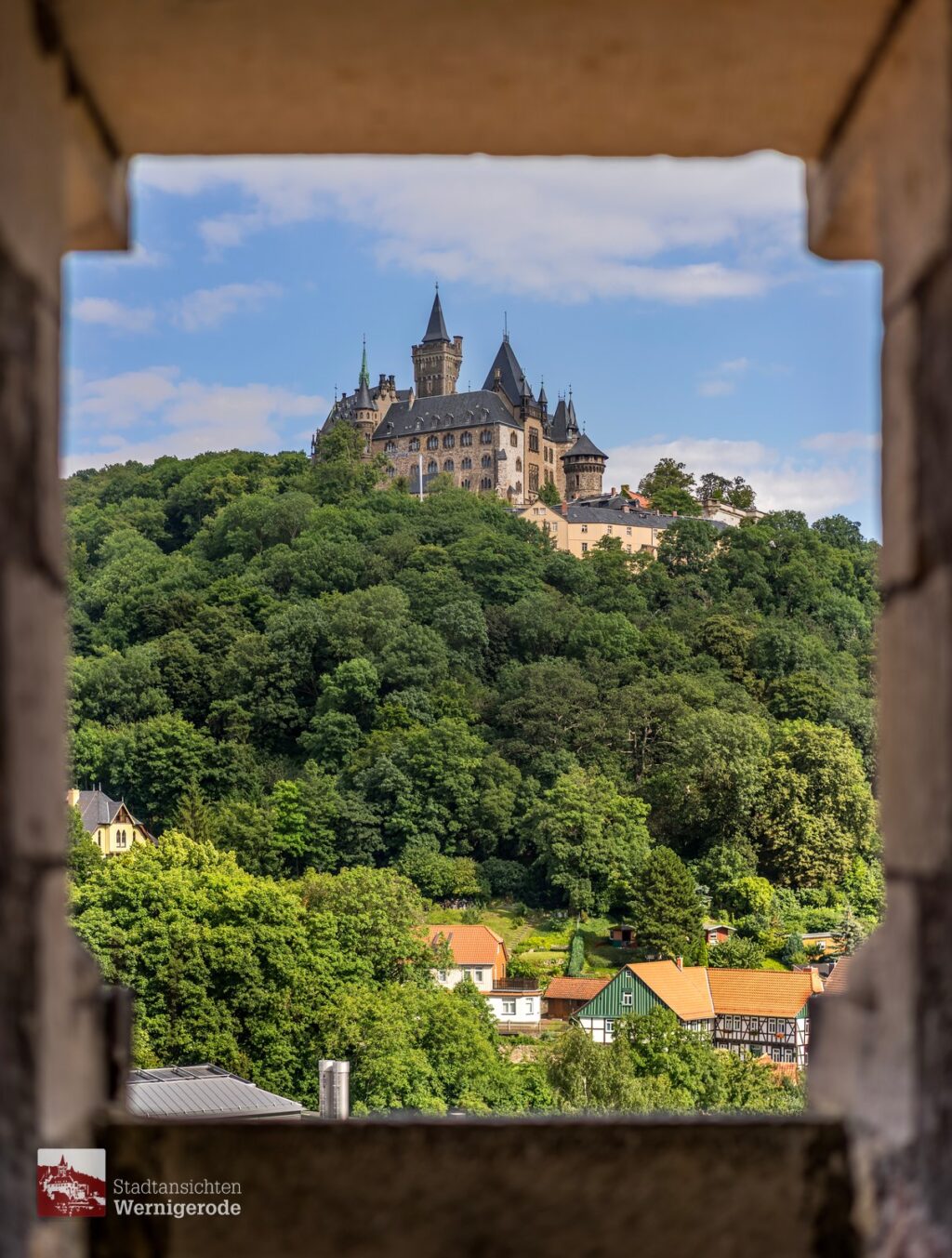 Castle framed by a window – Wernigerode