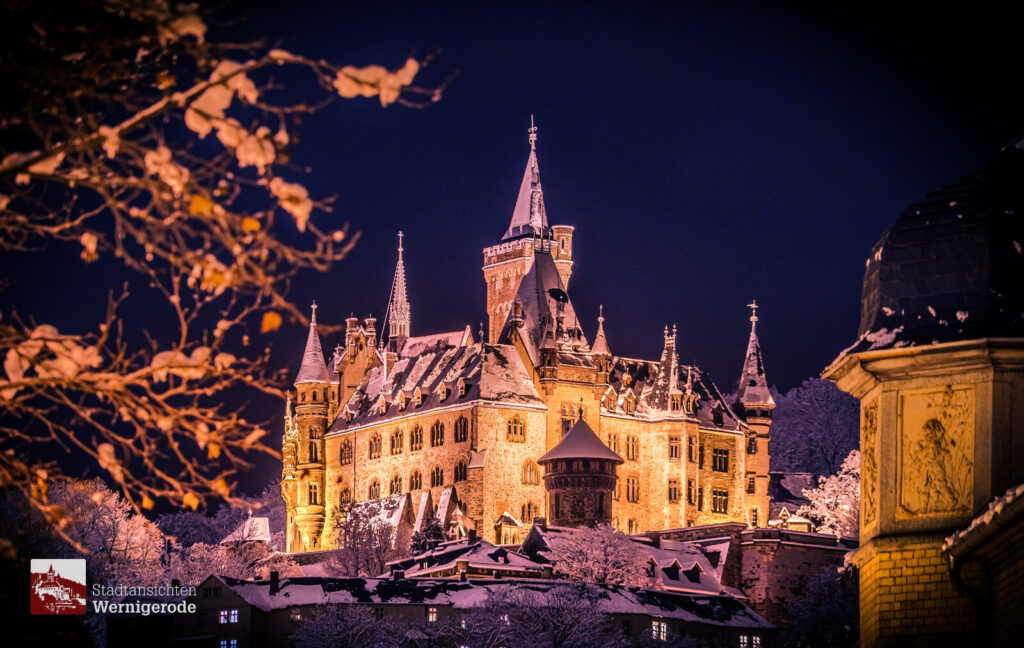 Schloss in der Winternacht – Wernigerode Schloss in der Winternacht – Wernigerode