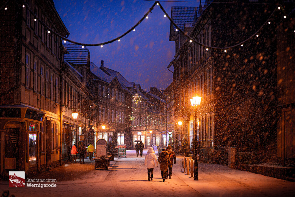 Schneefall in der Altstadt – Wernigerode